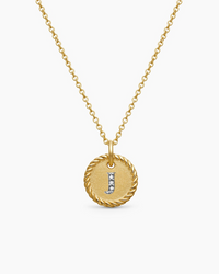 Pre-owned David Yurman 18K Yellow Gold Initial J Necklace