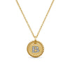 David Yurman Initial Pendant Necklace with Diamonds in Gold on Chain