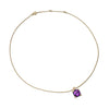 DY Chatelaine® Pendant Necklace in 18K Yellow Gold with Amethyst and Diamonds, 11mm