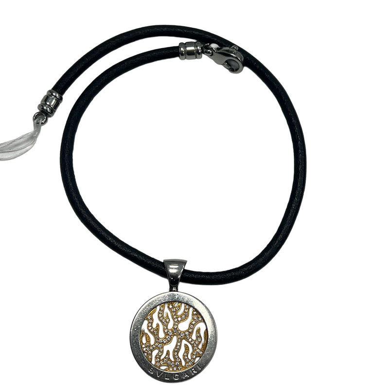 Pre-Owned Bvlgari 18K Two-Tone Pendant on Back Cord - NAGI