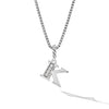 David Yurman Pave Initial Pendant Necklace in Sterling Silver with Diamond