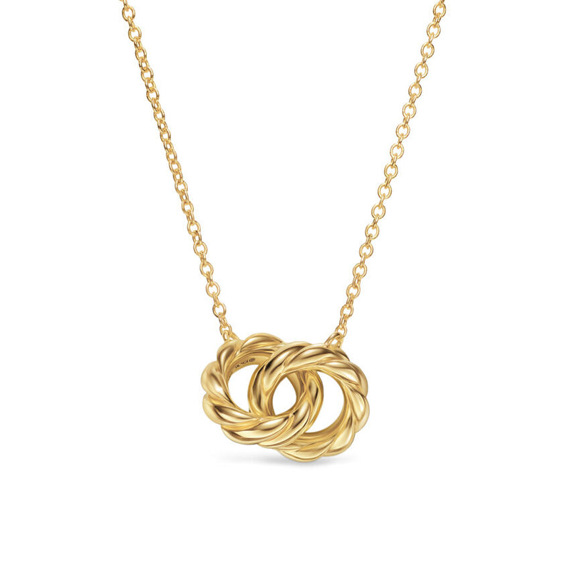 David Yurman Sculpted Cable Chain Necklace in 18K Yellow Gold, 9mm