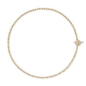 DY Madison® Pave Diamond Toggle Chain Necklace in 18K Yellow Gold