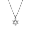 David Yurman Star of David Pendant Necklace in Sterling Silver with Diamonds, 9.6mm