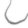 14K White Gold Graduating Diamond Tennis Necklace