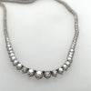 14K White Gold Graduating Diamond Tennis Necklace
