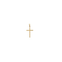 14K Yellow Gold Medium Diamond Cross Pendant