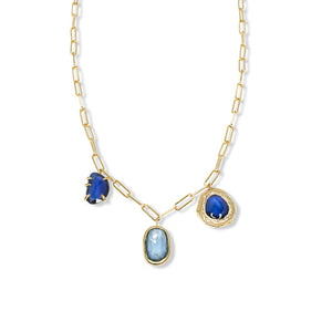 Page Sargisson 18K Yellow gold #-Stone Blue Sapphire Necklace