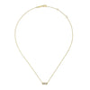 Gabriel 14K Yellow Gold Rectangular Diamond Pendant Necklace