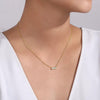 Gabriel 14K Yellow Gold Rectangular Diamond Pendant Necklace