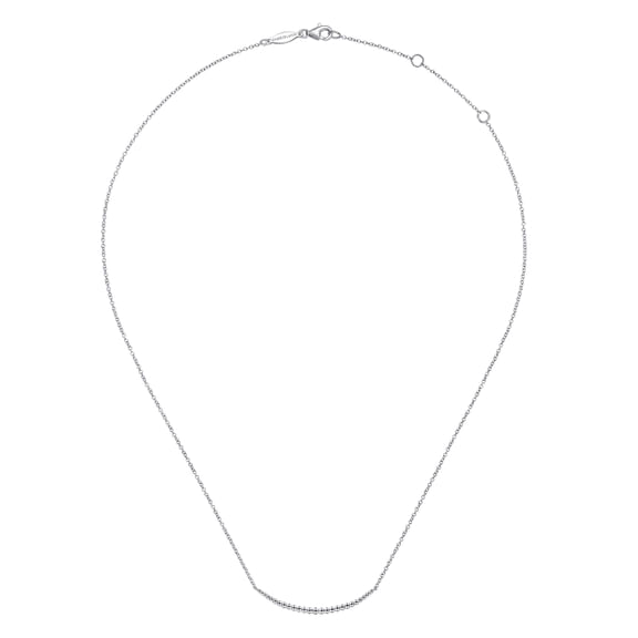 Gabriel & Co. Sterling Silver Bujukan Bead Bar Necklace - NAGI