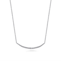 Gabriel & Co. Sterling Silver Bujukan Bead Bar Necklace