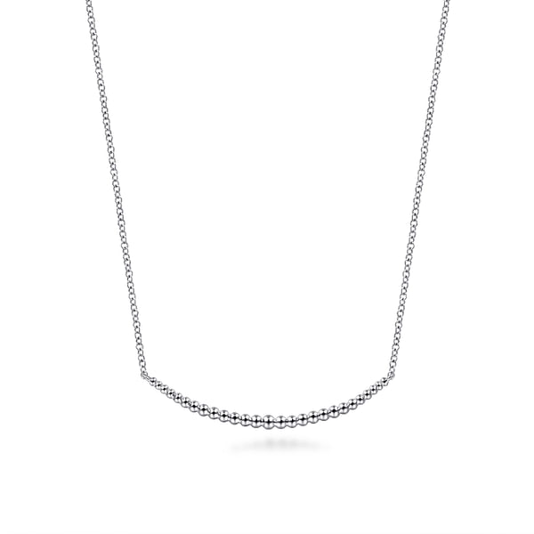 Gabriel & Co. Sterling Silver Bujukan Bead Bar Necklace