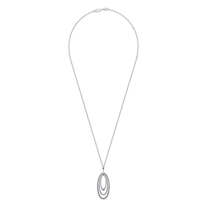 Gabriel & Co. Sterling Silver Circle Drop Necklace - NAGI