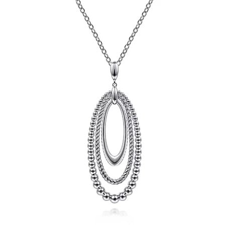 Gabriel & Co. Sterling Silver Circle Drop Necklace - NAGI