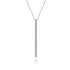 Gabriel 14K White Gold Diamond Bar Pendant Necklace