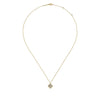 Gabriel 14K Yellow Gold Rope Clover Diamond Pendant Necklace