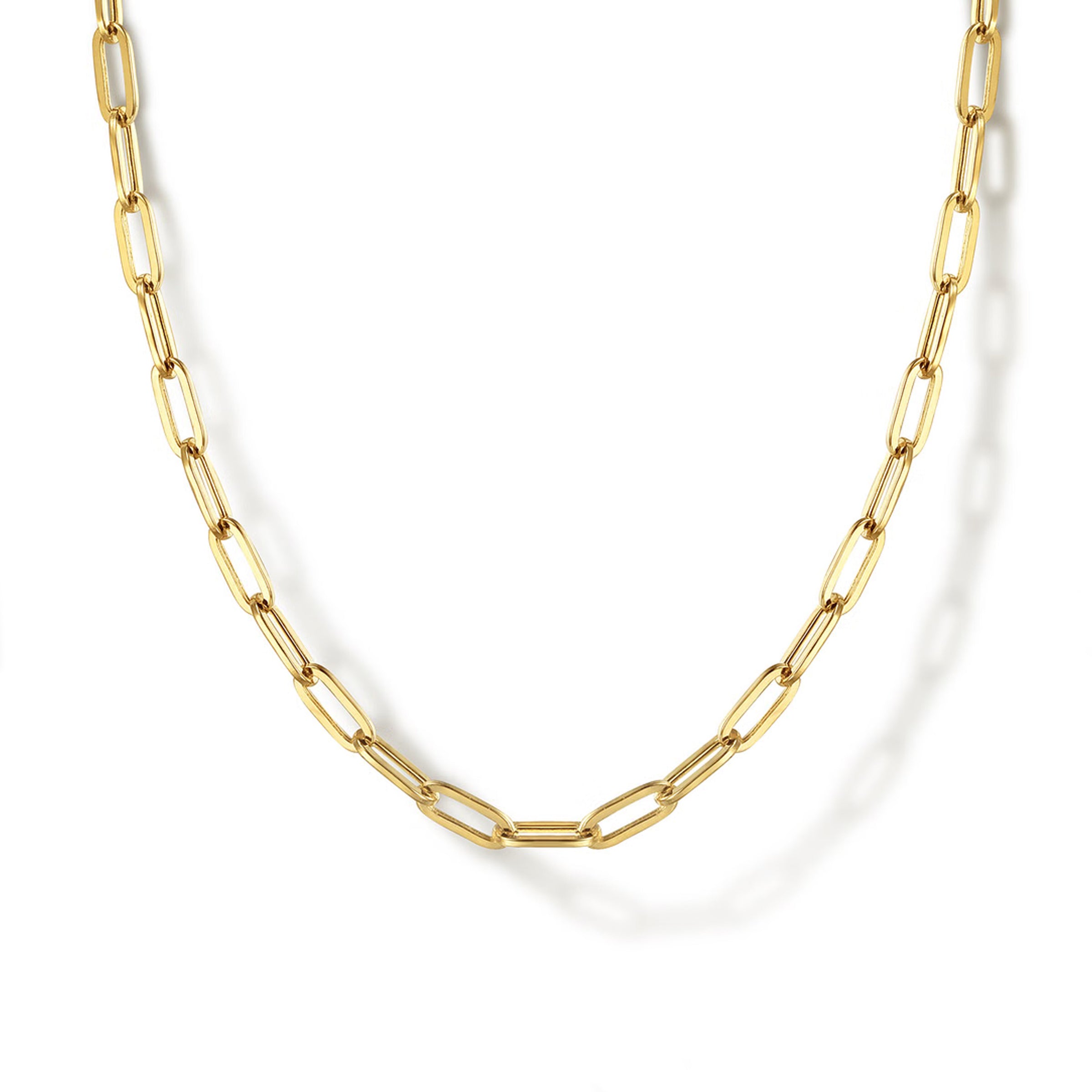 Gabriel & Co. 14K Yellow Gold Paper Clip Chain Necklace