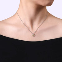Gabriel & Co. Sterling Silver and 14K Yellow Gold Fashion Pendant Necklace