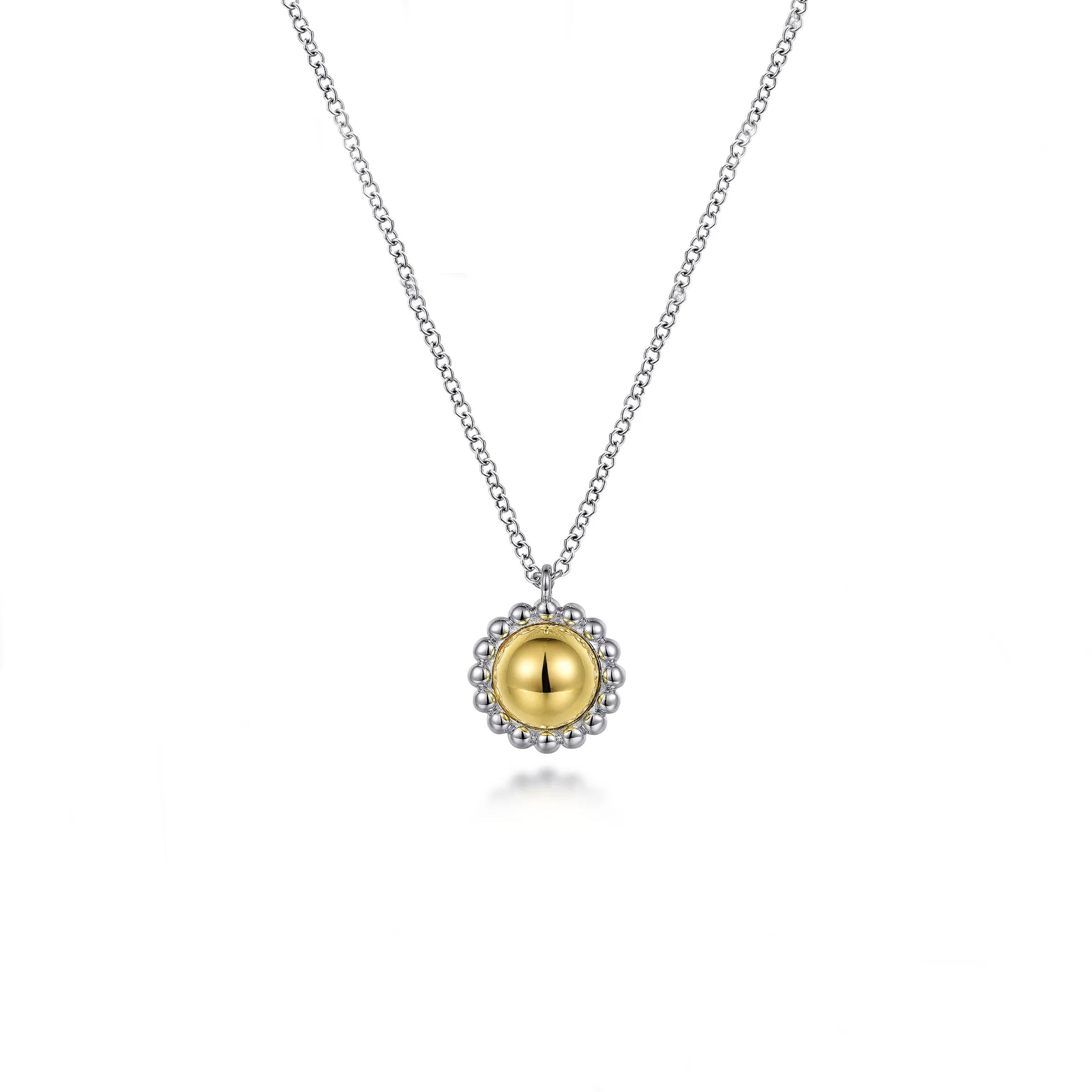 Gabriel & Co. Sterling Silver and 14K Yellow Gold Fashion Pendant Necklace