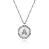 Gabriel & Co. Sterling Silver Bujukan Diamond Initial A Necklace