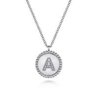 Gabriel & Co. Sterling Silver Bujukan Diamond Initial A Necklace