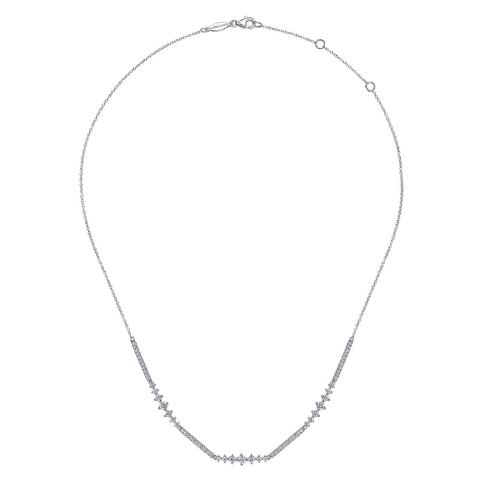 Gabriel & Co. 14K White Gold Tennis Diamond Necklace