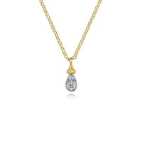 Gabriel & Co. 14K Yellow Gold Diamond Drop Necklace