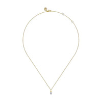 Gabriel & Co. 14K Yellow Gold Diamond Drop Necklace