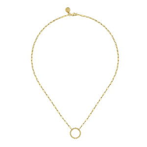 Gabriel 14K Yellow Gold Chain Necklace with Bujukan Circle