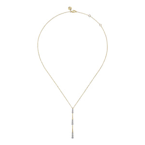 Gabriel 14K Yellow Gold Graduated Diamond Station Drop Y Necklace