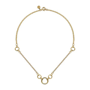 Gabriel 14K Yellow Gold Hollow Tube Link Necklace