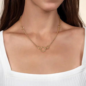 Gabriel 14K Yellow Gold Hollow Tube Link Necklace