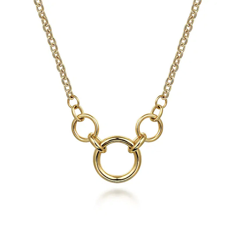 Gabriel 14K Yellow Gold Hollow Tube Link Necklace