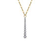 Gabriel 14K White and Yellow Gold Diamond Vertical Bar Link Necklace