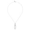 Gabriel 14K White Gold Diamond Link Chain Drop Pendant Necklace