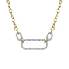 Gabriel & Co. 14K White & Yellow Gold Diamond Link Chain Necklace