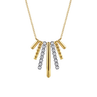 Gabriel & Co. 14K White Gold & Yellow Gold Diamond Pendant Necklace - NAGI