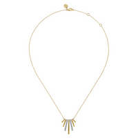 Gabriel & Co. 14K White Gold & Yellow Gold Diamond Pendant Necklace - NAGI