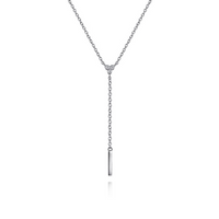 Gabriel & Co. Sterling Silver Diamond Y Necklace