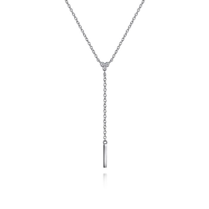 Gabriel & Co. Sterling Silver Diamond Y Necklace