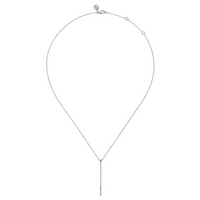 Gabriel & Co. Sterling Silver Diamond Y Necklace