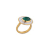 Lika Behar Orbit Oval Cabochon Emerald and Diamods Ring