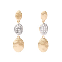 Marco Bicego 18K Yellow Gold Siviglia Diamond Long Drop Earrings