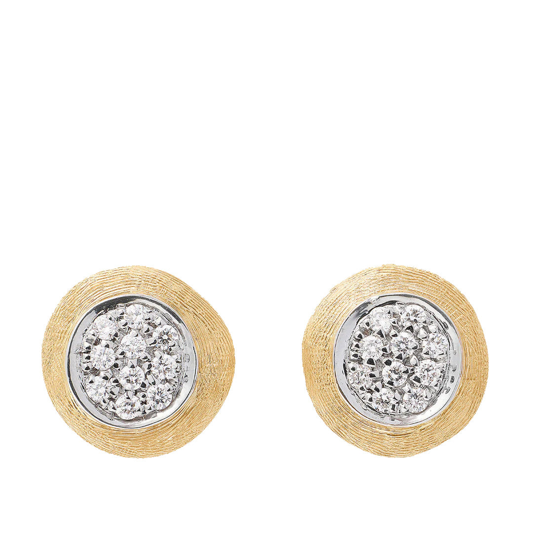 Marco Bicego 18K Yellow Gold Diamond Pave Stud Earrings