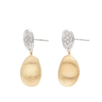 Marco Bicego 18K Yellow Gold Lunaria Double Drop Earrings With Diamonds, Small