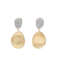 Marco Bicego 18K Yellow Gold Lunaria Double Drop Earrings With Diamonds, Small