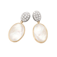 Marco Bicego 18K Yellow Gold Mother of Pearl & Diamond Drop Earrings - NAGI