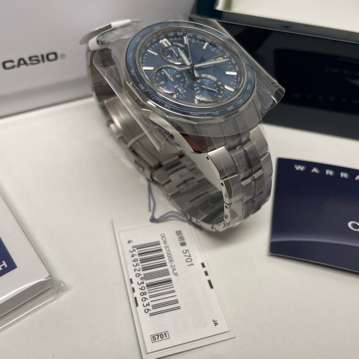 Casio Oceanus Sky Blue Titanium Bluetooth OCWS7000E-2A Watch