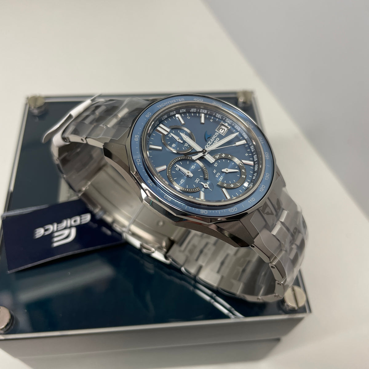 Casio Oceanus Sky Blue Titanium Bluetooth OCWS7000E-2A Watch